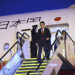 
              Japan's Prime Minister Fumio Kishida arrives in Perth to begin a 3-day-visit to Australia, on Friday, Oct. 21, 2022. (Trevor Collens/Pool via AP)
            
