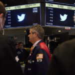 
              The symbol for Twitter appears above a trading posts on the floor of the New York Stock Exchange, Tuesday, Oct. 4, 2022. Trading in shares of Twitter was halted after the stock spiked on reports that Elon Musk would proceed with his $44 billion deal to buy the company after months of legal battles.(AP Photo/Seth Wenig)
            