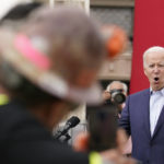 
              President Joe Biden speaks about infrastructure investments at the LA Metro, D Line (Purple) Extension Transit Project - Section 3, in Los Angeles, Thursday, Oct. 13, 2022. (AP Photo/Carolyn Kaster)
            