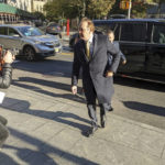 
              Actor Kevin Spacey arrives at federal court for a civil trial in the Manhattan borough of New York City on Thursday, Oct. 20, 2022.  (AP Photo/Ted Shaffrey)
            