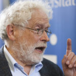 
              Professor Anton Zeilinger from the University of Vienna attends a news conference at the Institute for Quantum Optics and Quantum Information in Vienna, Austria, Tuesday, Oct. 4, 2022. The Nobel Prize in physics was awarded to three scientists, Alain Aspect, John F. Clauser and Anton Zeilinger for their work on quantum information science.(AP Photo/Theresa Wey)
            