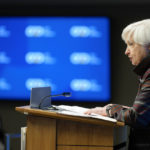 
              Treasury Secretary Janet Yellen speaks about challenges facing the global economy at the Center for Global Development, Thursday, Oct. 6, 2022, in Washington. (AP Photo/Patrick Semansky)
            