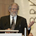 
              FILE - Austria's quantum physicist and university professor Anton Zeilinger gives a speech at the opening of the Bruckner Festival 2005 in the Brucknerhaus Linz, Austria, on Sunday, Sept. 11, 2005. On Tuesday, Oct. 4, 2022 the Nobel Prize in physics was awarded to three scientists, Alain Aspect, John F. Clauser and Anton Zeilinger for their work on quantum information science. (AP Photo/Rudi Brandstaetter, File)
            