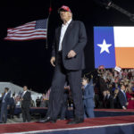 
              Former President Donald Trump walks on stage at a rally, Saturday, Oct. 22, 2022, in Robstown, Texas. (AP Photo/Nick Wagner)
            