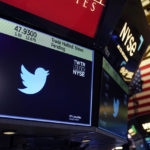 
              The symbol for Twitter appears above a trading post on the floor of the New York Stock Exchange, Tuesday, Oct. 4, 2022. Trading in shares of Twitter was halted after the stock spiked on reports that Elon Musk would proceed with his $44 billion deal to buy the company after months of legal battles.(AP Photo/Seth Wenig)
            