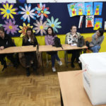 
              Members of the election commission wait at a poling station in the Bosnian town of Banja Luka, northwest of Sarajevo, Sunday, Oct. 2, 2022. Polls opened Sunday in Bosnia for a general election that is unlikely to bring any structural change despite palpable disappointment in the small, ethnically divided Balkan country with the long-established cast of sectarian political leaders. (AP Photo/Darko Vojinovic)
            