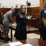 
              FILE — Anna Sorokin leaves after sentencing at New York State Supreme Court, in New York, May 9, 2019. A U.S. immigration judge cleared the way Wednesday, Oct. 5. 2022, for fake German heiress Anna Sorokin to be released from detention to home confinement while she fights deportation, if she meets certain conditions. (AP Photo/Richard Drew, File)
            