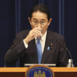 
              Japanese Prime Minister Fumio Kishida speaks during a news conference at his official residence in Tokyo, Friday Oct. 28, 2022. Kishida’s government approved Friday a hefty economic package that will include government funding of about 29 trillion yen ($200 billion) to soften the burden of costs from rising utility rates and food prices. (Yoshikazu Tsuno/Pool Photo via AP)
            