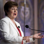 
              International Monetary Fund Managing Director Kristalina Georgieva speaks on the global economic outlook and key issues to be addressed at the IMF and World Bank annual meetings at Georgetown University in Washington, Thursday, Oct. 6, 2022. (AP Photo/J. Scott Applewhite)
            