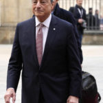 
              Italy's Prime Minister Mario Draghi arrives for an EU Summit at Prague Castle in Prague, Czech Republic, Friday, Oct 7, 2022. European Union leaders converged on Prague Castle Friday to try to bridge significant differences over a natural gas price cap as winter approaches and Russia's war on Ukraine fuels a major energy crisis. (AP Photo/Darko Bandic)
            