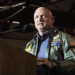 
              FILE - Arizona Democratic Sen. Mark Kelly speaks at a Democratic rally in Phoenix, Wednesday, Nov. 2, 2022. Kelly is counting on those Latino voters to help him repeat his victory in a special election two years ago. So is Katie Hobbs, the nominee for governor, as Democrats try to win the state's top office for the first time since 2006. (AP Photo/Alberto Mariani)
            