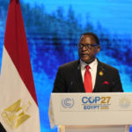 
              Lazarus McCarthy Chakwera, president of Malawi, speaks at the COP27 U.N. Climate Summit, Tuesday, Nov. 8, 2022, in Sharm el-Sheikh, Egypt. (AP Photo/Peter Dejong)
            