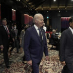 
              U.S. President Joe Biden, left, walks with Indonesia President Joko Widodo during the G20 leaders summit in Nusa Dua, Bali, Indonesia, Tuesday, Nov. 15, 2022.(AP Photo/Dita Alangkara, Pool)
            