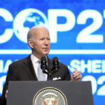 
              President Joe Biden speaks at the COP27 U.N. Climate Summit, Friday, Nov. 11, 2022, at Sharm el-Sheikh, Egypt. (AP Photo/Alex Brandon)
            