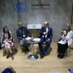 
              Panelists, from left, Shreya KC, UNICEF youth leader and climate change champion, Prof. Johan Rockstrom, director of Potsdam Institute for Climate Change, Prince Albert II of Monaco, and  Sally Ranney, president and co-founder of Global Choices, attend a panel discussion titled, “Beyond Polar Bears and Penguins - Why the ice crisis matters to all of us," at the COP27 U.N. Climate Summit, Thursday, Nov. 10, 2022, in Sharm el-Sheikh, Egypt.  (AP Photo/Thomas Hartwell)
            