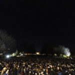 
              Students participate in a vigil in response to shootings that happened on the University of Virginia campus the night before in Charlottesville, Va., on Monday, Nov. 14, 2022. (Mike Kropf/The Daily Progress via AP)
            