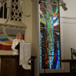 
              The Rev. Ingrid Rasmussen, pastor at Holy Trinity Lutheran Church in Minneapolis, preaches to her congregation during Sunday, Nov. 6, 2022, worship service. Faith leaders have squeezed in some final messages about the midterm elections during their weekend services and get out the vote events. (AP Photo/Giovanna Dell’Orto)
            