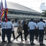 
              U.S. Vice President Kamala Harris departs Puerto Princesa Port, Philippines, en route to Yokota Air Base in Japan on Tuesday, Nov. 22, 2022. (Haiyun Jiang/The New York Times via AP, Pool)
            