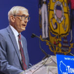 
              Wisconsin Gov. Tony Evers makes his acceptance speech Wednesday, Nov. 9, 2022, in Madison, Wis., after beating businessman Tim Michels in Tuesday's governorship election. (AP Photo/Andy Manis)
            
