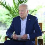 
              U.S. President Joe Biden makes a statement during a meeting with British Prime Minister Rishi Sunak at the G20 summit, Wednesday,  Nov. 16, 2022 in Nusa Dua, Bali, Indonesia. (Leon Neal/Pool Photo via AP)
            