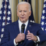 
              President Joe Biden answers questions from reporters as he speaks in the State Dining Room of the White House in Washington, Wednesday, Nov. 9, 2022. (AP Photo/Susan Walsh)
            