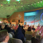 
              Attendees listen to Prince Abdulaziz bin Salman al Saud, Saudi Arabia's energy minister, in a session during the Saudi Green Initiative forum near the COP27 climate conference venue, Friday, Nov. 11, 2022, in Sharm el-Sheikh, Egypt. (AP Photo/Kelvin Chan)
            
