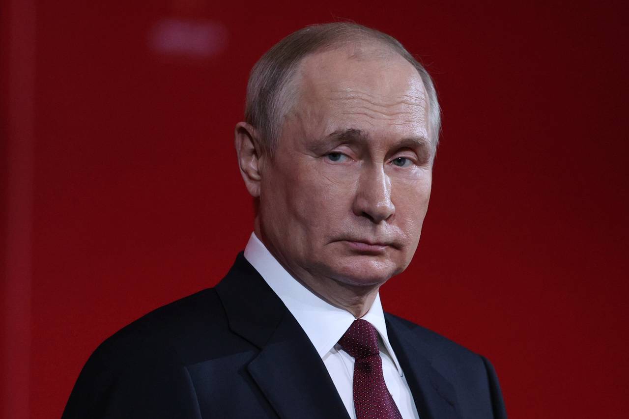 FILE - Russian President Vladimir Putin delivers his speech at a ceremony to mark the 75th annivers...