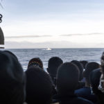 
              French Coast Guard approaches the humanitarian ship Ocean Viking heading to France with 230 migrants saved from the Mediterranean Sea, Thursday, Nov. 10, 2022. France will let the migrants disembark in Toulon. (AP Photo/Vincenzo Circosta)
            
