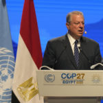 
              Former U.S. Vice President Al Gore speaks during a session at the COP27 U.N. Climate Summit, Wednesday, Nov. 9, 2022, in Sharm el-Sheikh, Egypt. (AP Photo/Peter Dejong)
            