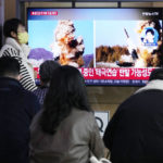 
              A TV screen shows file images of North Korea's missile launch during a news program at the Seoul Railway Station in Seoul, South Korea, Wednesday, Nov. 9, 2022. North Korea fired at least one ballistic missile toward its eastern sea on Wednesday as it extended a recent barrage of weapons demonstrations including what it described as simulated attacks on South Korean and U.S. targets last week. (AP Photo/Ahn Young-joon)
            