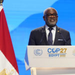 
              Conrad Hunte, ambassador of Antigua and Barbuda to the United Nations, at the COP27 U.N. Climate Summit, Tuesday, Nov. 15, 2022, in Sharm el-Sheikh, Egypt. (AP Photo/Peter Dejong)
            