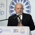 
              Brazilian President-elect Luiz Inacio Lula da Silva, speaks at the COP27 U.N. Climate Summit, Wednesday, Nov. 16, 2022, in Sharm el-Sheikh, Egypt. (AP Photo/Nariman El-Mofty)
            