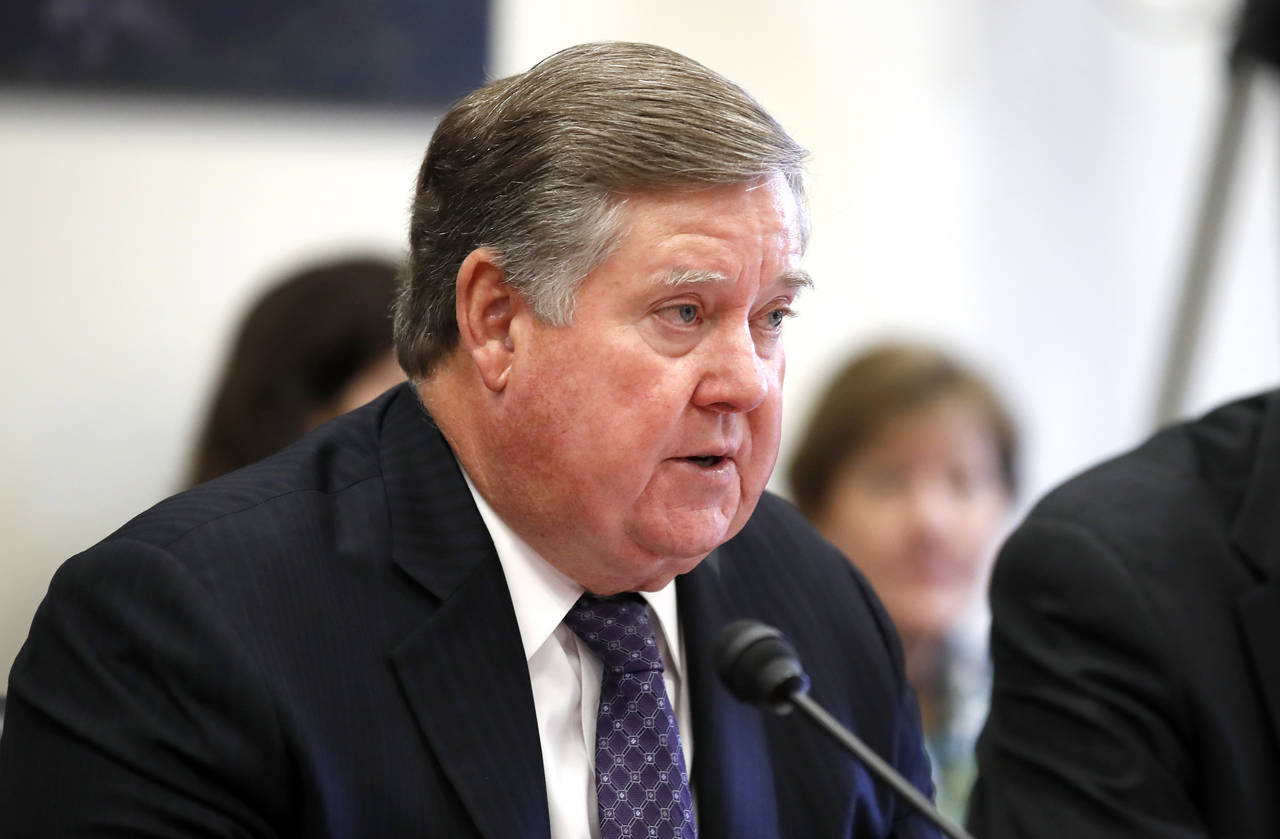 FILE - Rep. Ken Calvert, R-Calif., speaks during a hearing on Capitol Hill in Washington, on April ...