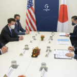 
              United States secretary of state Antony Blinken and Foreign Minister Yoshimasa Hayashi of Japan, right, meet for bilateral talks at the G7 Foreign Ministers' Meeting in Muenster, Germany, Friday, Nov. 4, 2022. (AP Photo/Martin Meissner, Pool)
            