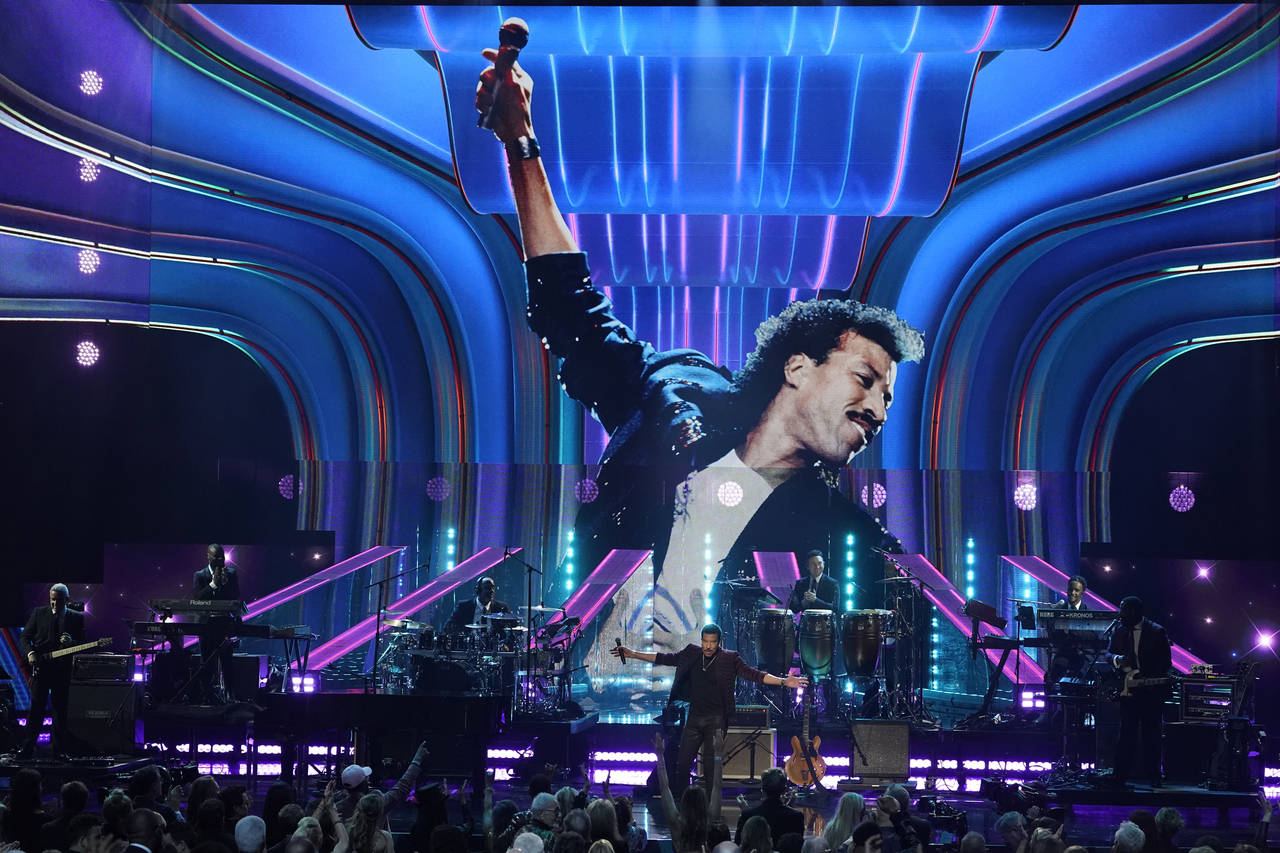 Inductee Lionel Richie performs during the Rock & Roll Hall of Fame Induction Ceremony on Saturday,...