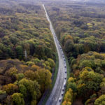 
              Commmuters drive on one of the main roads from the forests of the Taunus region to the city of Frankfurt, Germany, Tuesday, Nov. 8, 2022. (AP Photo/Michael Probst)
            