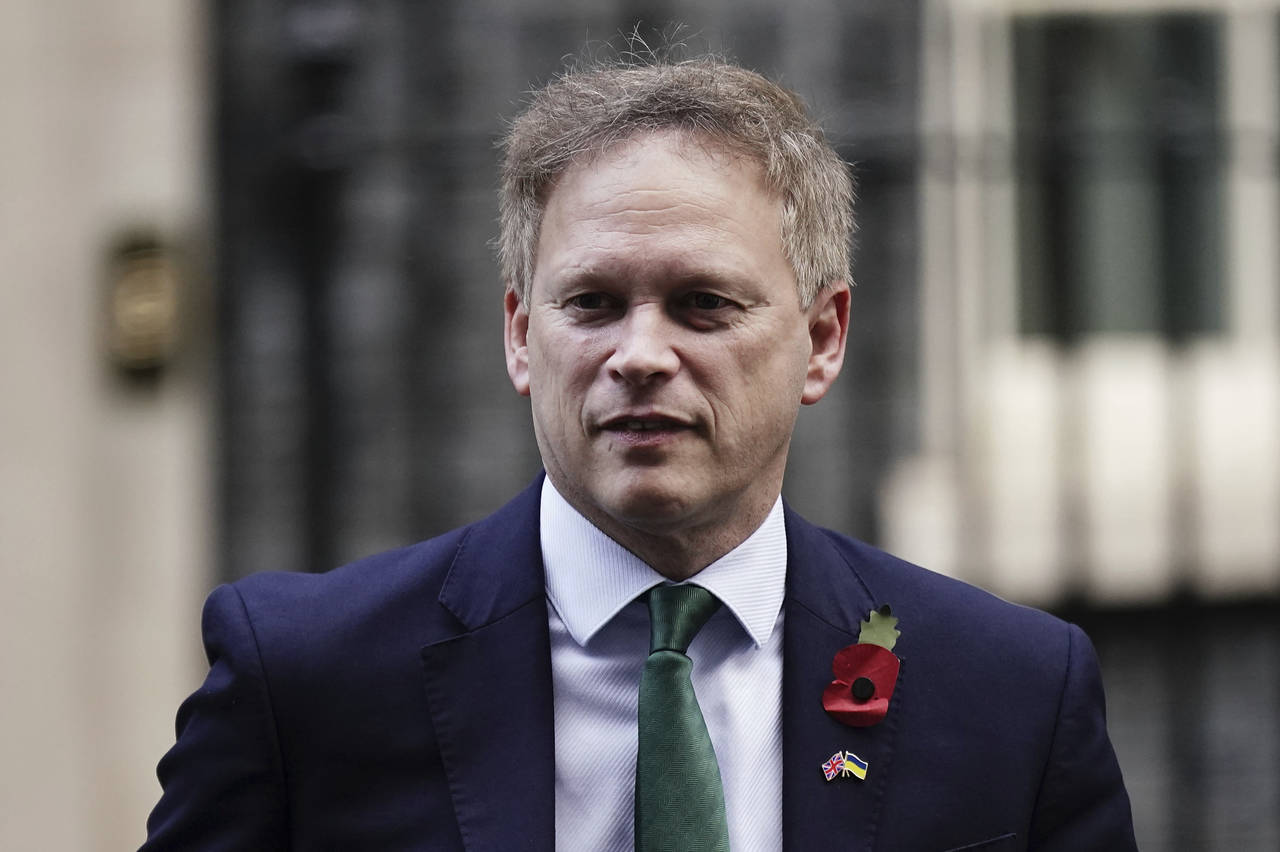 Britain's Business Secretary Grant Shapps leaves Downing Street following a cabinet meeting in Lond...