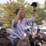 
              Beto O'Rourke, Texas Democratic gubernatorial candidate, addresses supporters at a campaign stop in Dallas, Tuesday, Nov. 8, 2022. (AP Photo/Tony Gutierrez)
            