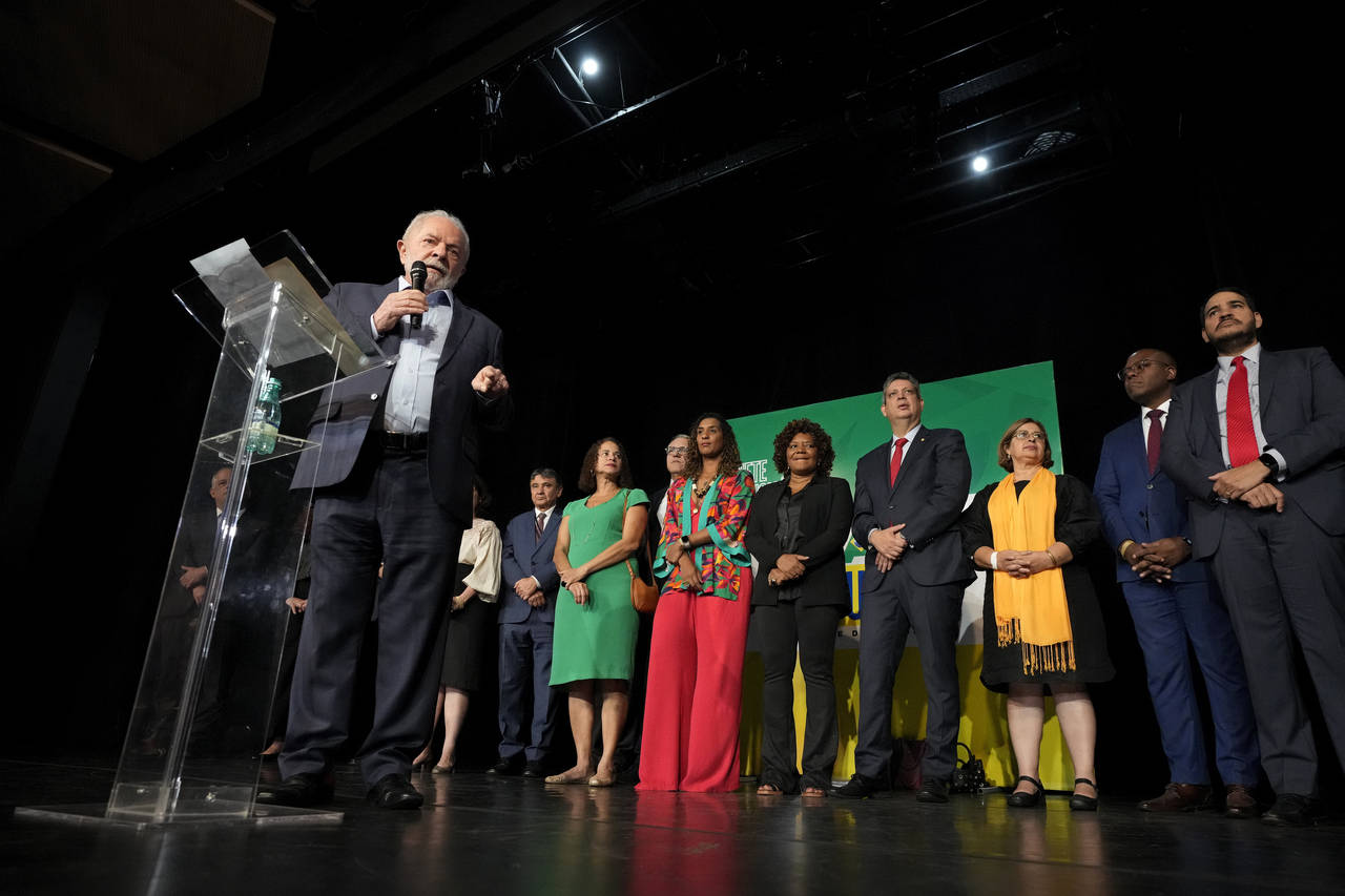Brazilian President-elect Luiz Inacio Lula da Silva announces people to lead ministries in his upco...