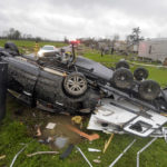 
              Damage is seen along Schoolhouse Road after a tornado moved through area in Killona, La., Wednesday, Dec. 14, 2022. (Brett Duke/The Times-Picayune/The New Orleans Advocate via AP)
            