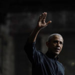 
              Former President Barack Obama speaks in support of Sen. Raphael Warnock, D-Ga., during a rally on Thursday, Dec. 1, 2022, in Atlanta. Warnock is running against Republican Herschel Walker in a runoff election. (AP Photo/Brynn Anderson)
            