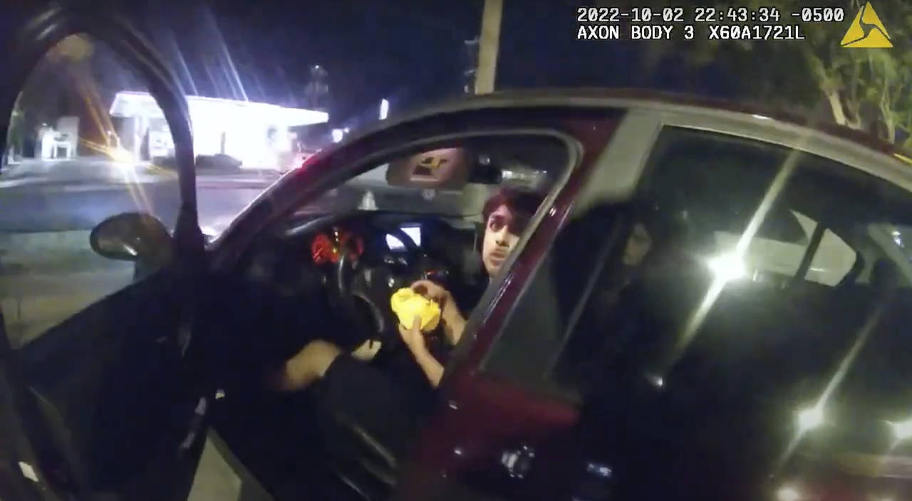 FILE - In this image taken from Oct. 2, 2022, police body camera video and released by the San Anto...