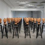 
              Sculptures created by French artist Prune Nourry, Inspired by ancient Nigerian Ife terracotta heads, titled "Statues Also Breathe," and representing the remaining 108 Chibok still in captivity are displayed in Lagos, Nigeria, Tuesday , Dec. 13, 2022. On April 14, 2014, Boko Haram stormed the Government Girls Secondary School in the Chibok community in Borno state and forcefully took the girls as they prepared for science exams, sparking the #BringBackOurGirls social media campaign that involved celebrities worldwide including former U.S. First Lady Michelle Obama. (AP Photo/Sunday Alamba)
            