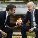 
              President Joe Biden meets with French President Emmanuel Macron in the Oval Office of the White House in Washington, Thursday, Dec. 1, 2022, during a State Visit. (AP Photo/Andrew Harnik)
            