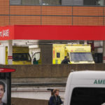 
              Ambulances are parked outside St Thomas' Hospital, in London, Thursday, Dec. 1, 2022. Some 10000 ambulance staff have voted to strike over pay and working conditions, along with a possible 100,000 nurses going on strike on Dec1. 5, leading the Government to set up contingency plans to cope with a wave of walkouts with Cabinet Minister Oliver Dowden in charge. (AP Photo/Alberto Pezzali)
            
