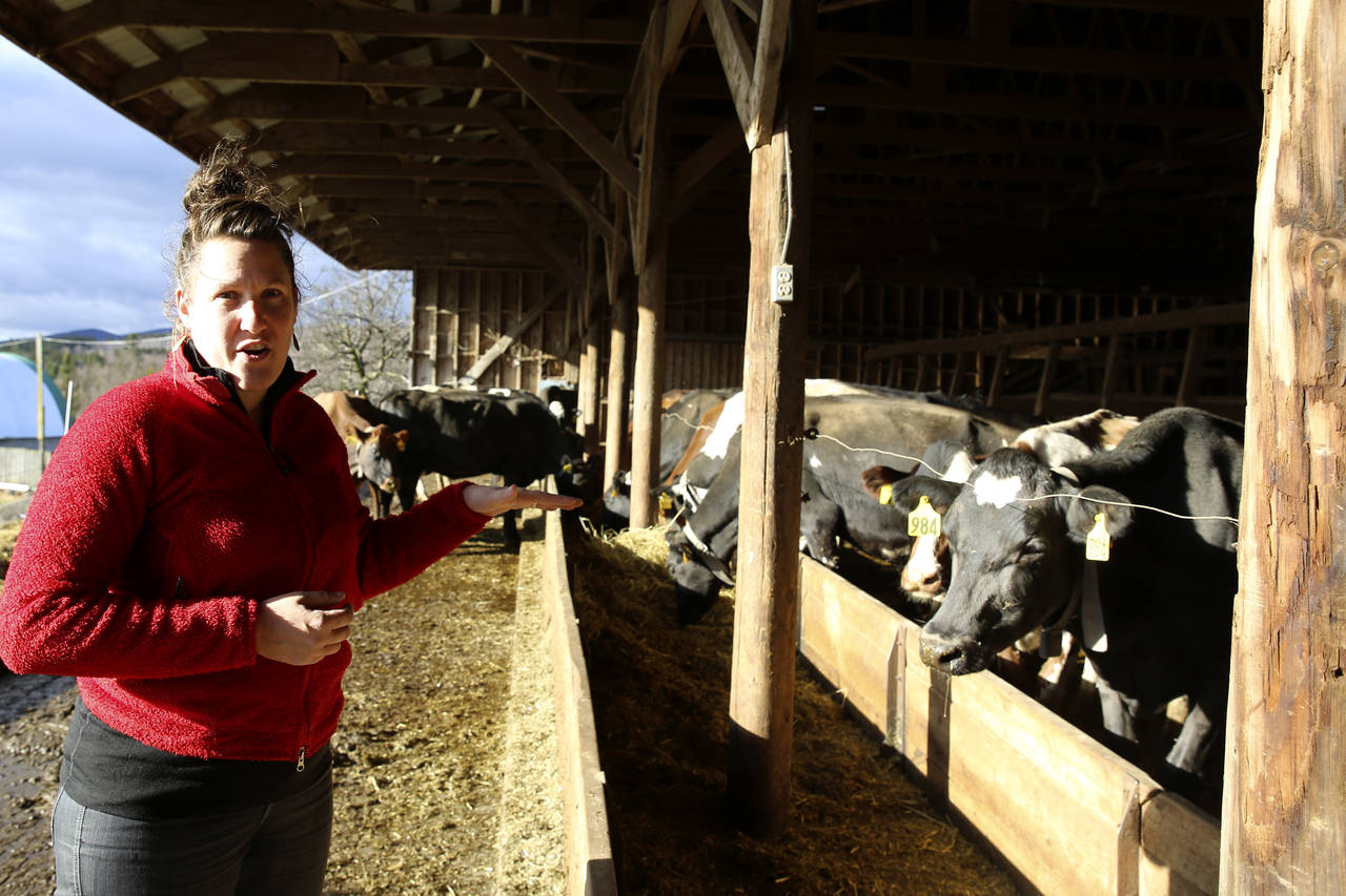 Organic dairy farmer Abbie Corse talks about farming at her family's more than 150-year-old-farm, i...