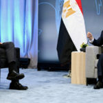 
              U.S. Secretary of State Antony Blinken meets with Egyptian President Abdel Fattah al-Sisi during the US-Africa Leaders Summit, Wednesday, Dec. 14, 2022 in Washington. (Mandel Ngan/Pool via AP)
            