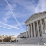 
              The Supreme Court is shown in Washington, Monday, Dec. 5, 2022. The Supreme Court is hearing the case of a Christian graphic artist who objects to designing wedding websites for gay couples, that's the latest clash of religion and gay rights to land at the highest court. (AP Photo/Andrew Harnik)
            