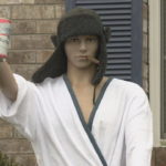 
              A 'Cousin Eddie' Christmas display is shown in the Dogwood subdivision of Shepherdsville, Ky. on Wednesday, Dec. 21, 2022.    The display looked a little too real and police were called to check it out.  Officers arrived to find a mannequin decorated like the character from “National Lampoon's Christmas Vacation." Homeowner Joni Keeney said she decided to put up the display from her favorite Christmas movie to have some fun.(WDRB via AP)
            