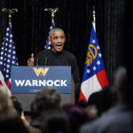 
              Former President Barack Obama speaks in support of Sen. Raphael Warnock, D-Ga., during a rally on Thursday, Dec. 1, 2022, in Atlanta. Warnock is running against Republican Herschel Walker in a runoff election. (AP Photo/Brynn Anderson)
            